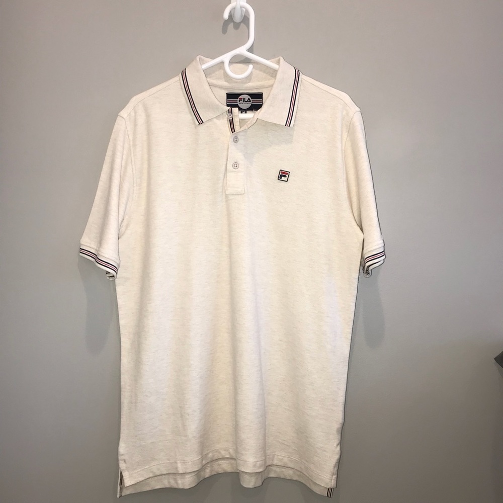 Fila men’s polo size medium light tan